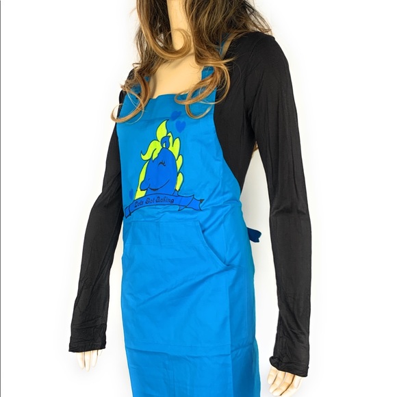 Blue apron and chef cap set - Picture 6 of 6